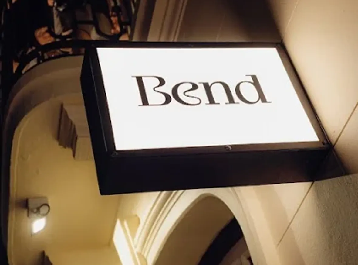The sign on the street, where the brand starts.