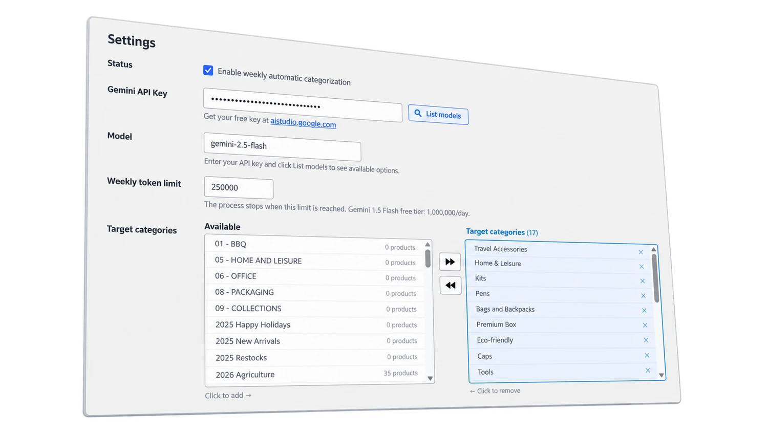 An AI pass that files the catalog | Panda Merchandising