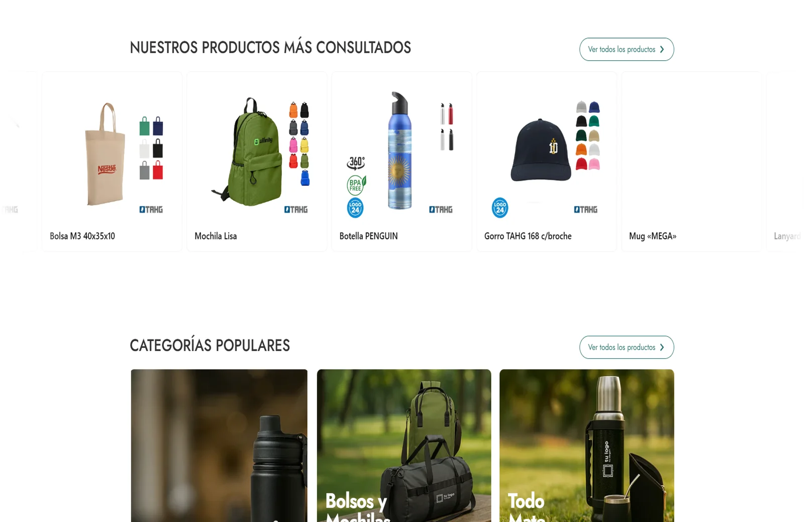 What the business promises under the fold: personalization, delivery and quantities.