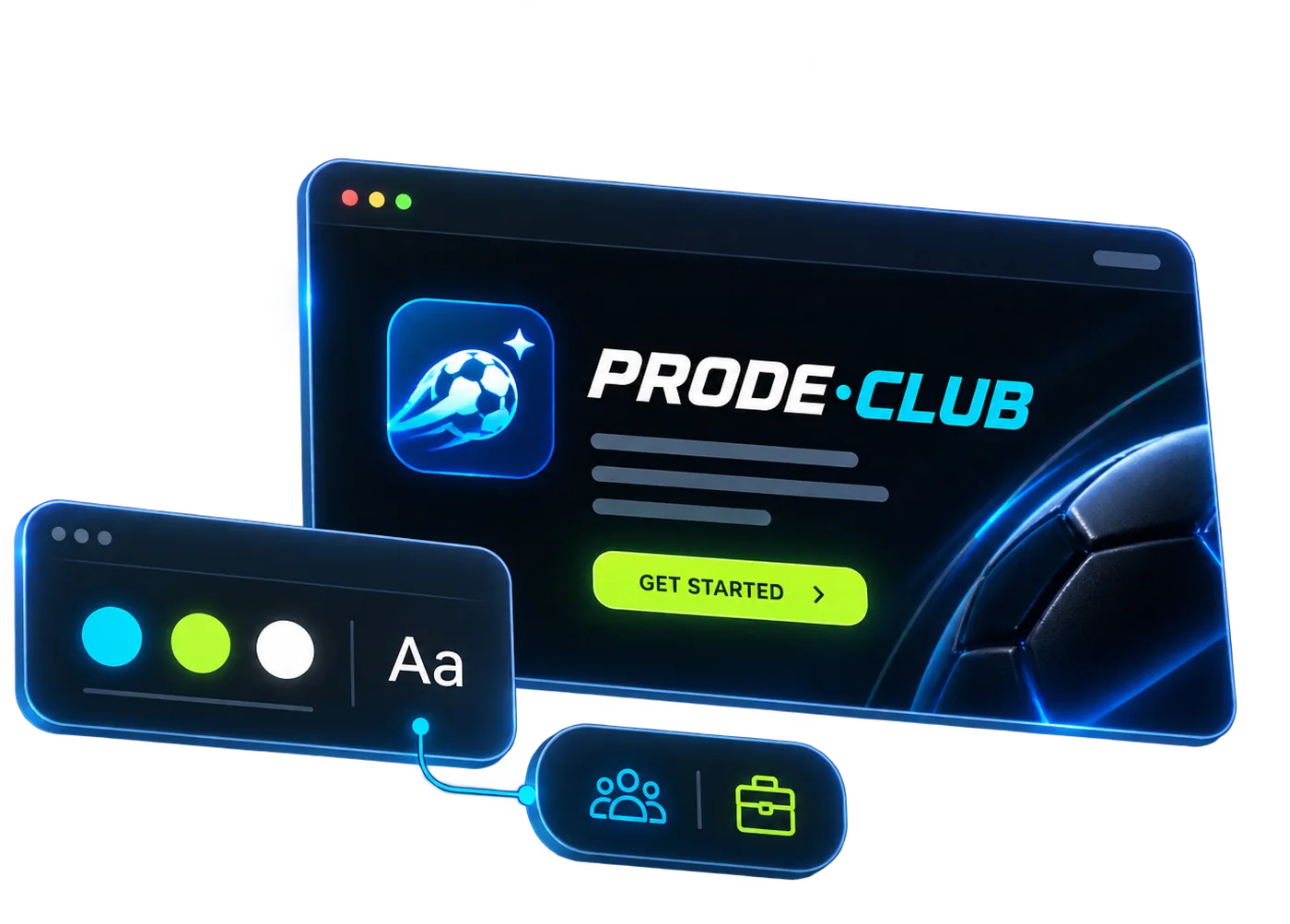 The brand, and the page that sells it | ProdeClub