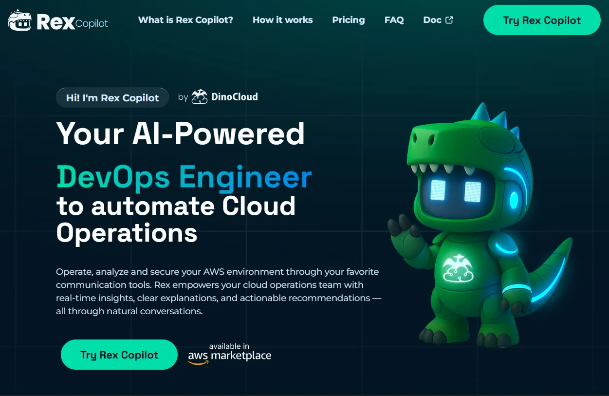 A one-page site | Rex Copilot