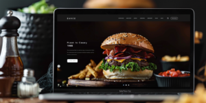 sitio web de lugar de comidas con un diseño web optimizado